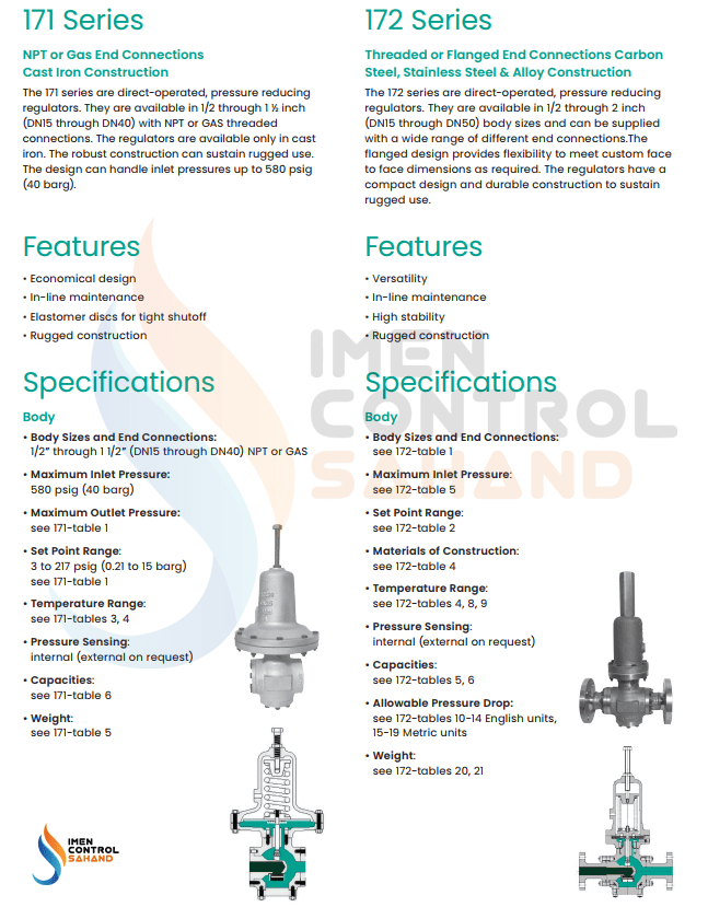 رگولاتورهای کاهش فشار Masoneilan